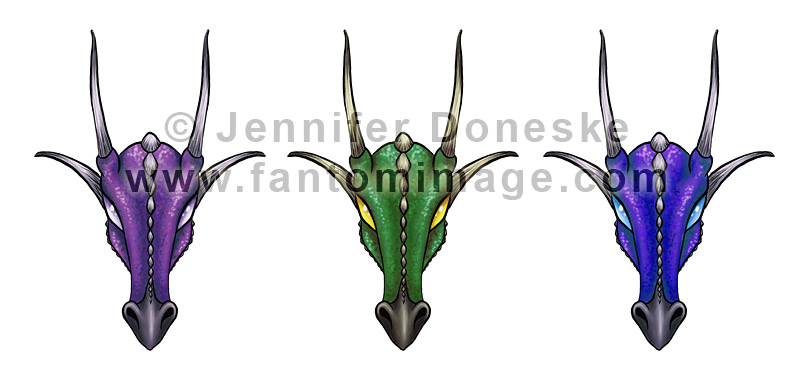 blue purple green dragon water ice earth baphomet demon