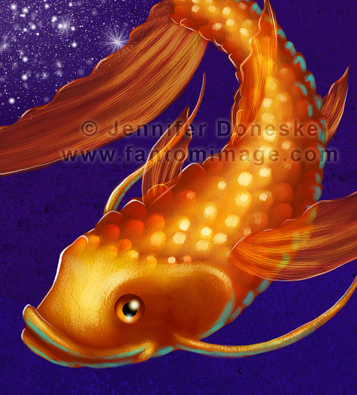 cute koi goldfish