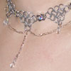 crystal necklace chainmail choker