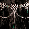emerald green necklace chainmail choker