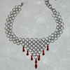 ruby blood red necklace chainmail choker